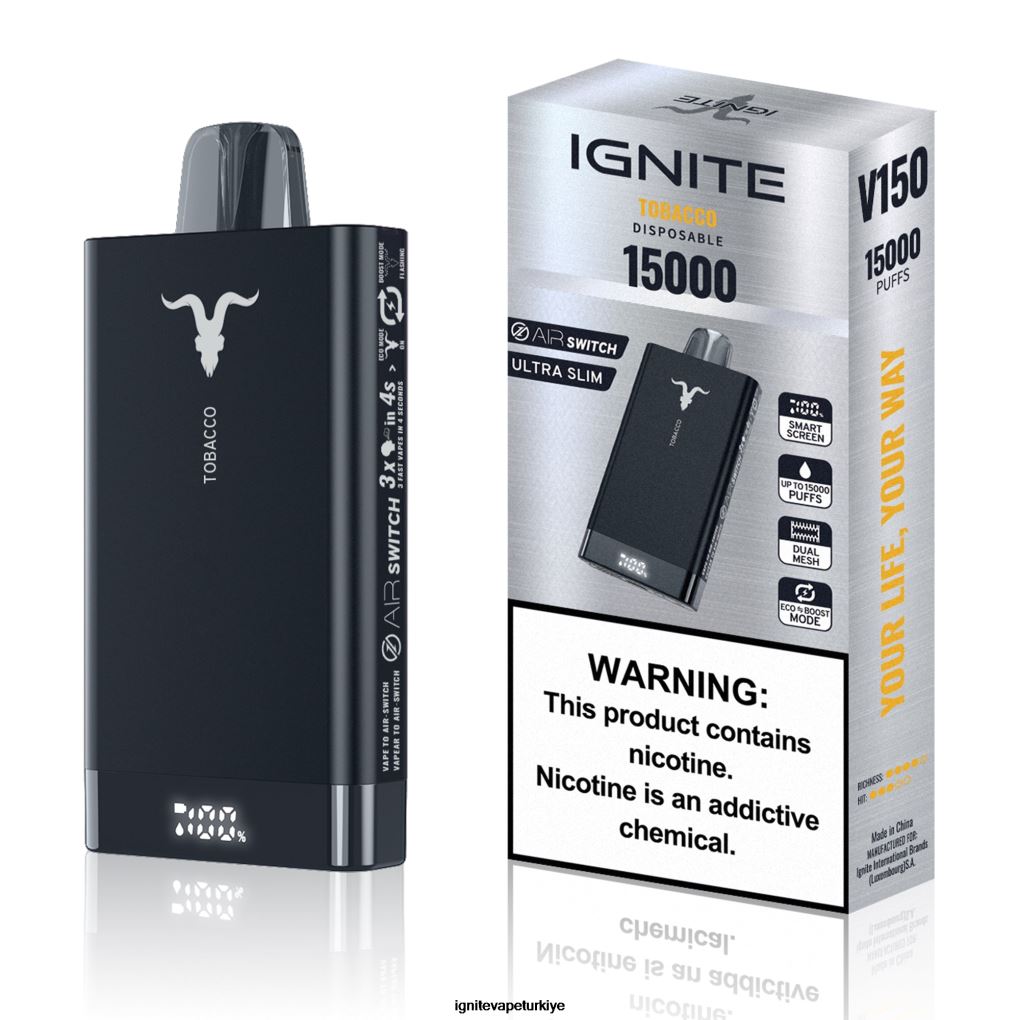 IGNITE V150 elektronik sigara kalemi tütün 6D6D8X7 - IGNITE Türkiye