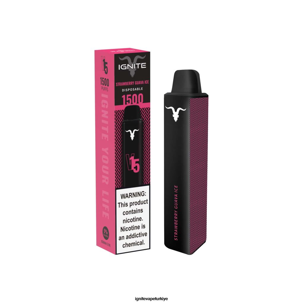 IGNITE V15 elektronik sigara kalemi çilek guava buz 6D6D8X116 - IGNITE Vape Türkiye