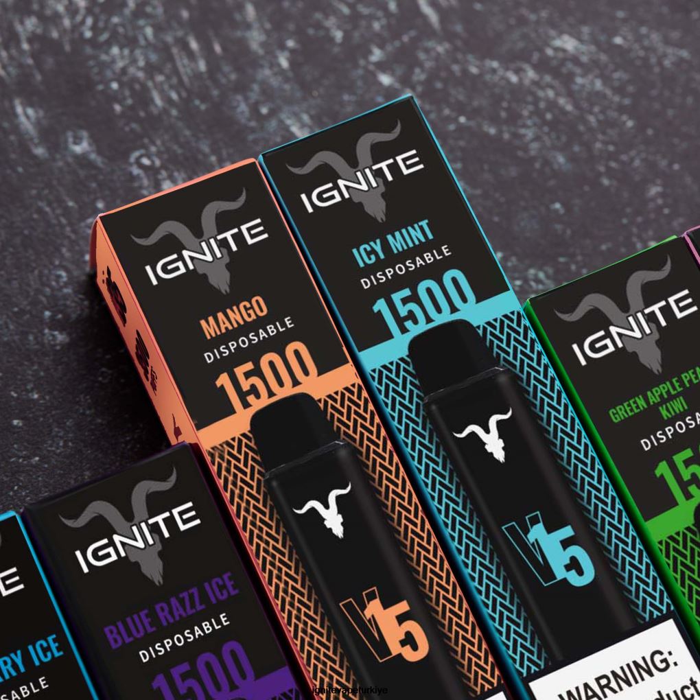 IGNITE V15 vape kalemi 10\'lu paket muzlu buz 6D6D8X11 - IGNITE Puff Price