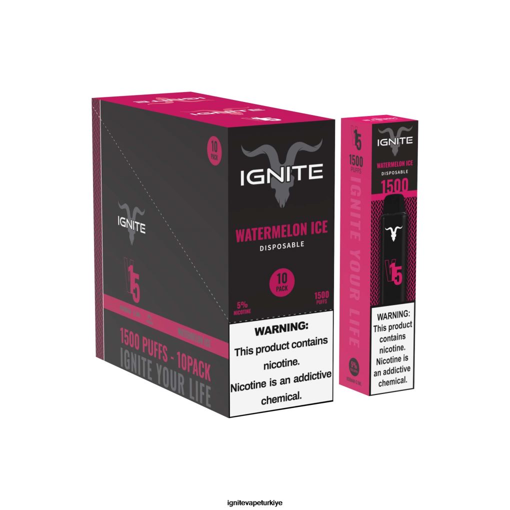 IGNITE V15 vape kalemi 10\'lu paket muzlu buz 6D6D8X11 - IGNITE Puff Price