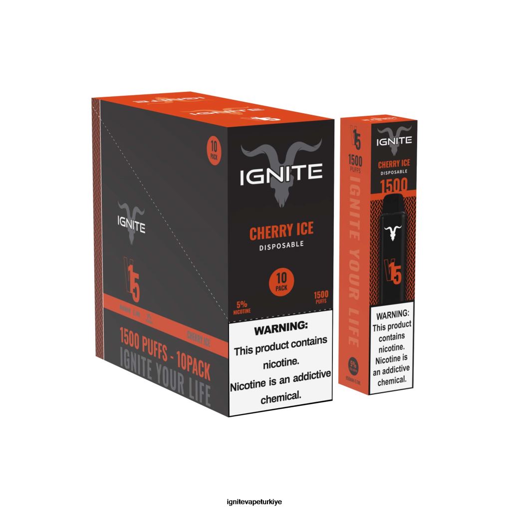 IGNITE V15 vape kalemi 10\'lu paket muzlu buz 6D6D8X11 - IGNITE Puff Price