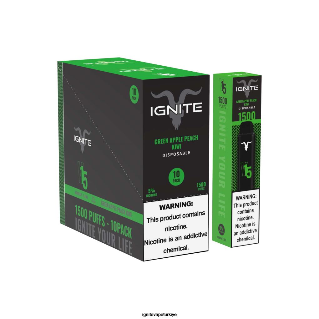 IGNITE V15 vape kalemi 10\'lu paket muzlu buz 6D6D8X11 - IGNITE Puff Price