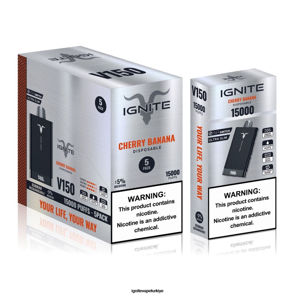 IGNITE V150 vape kalemi 5'li paket kiraz muz 6D6D8X83 - IGNITE Reviews