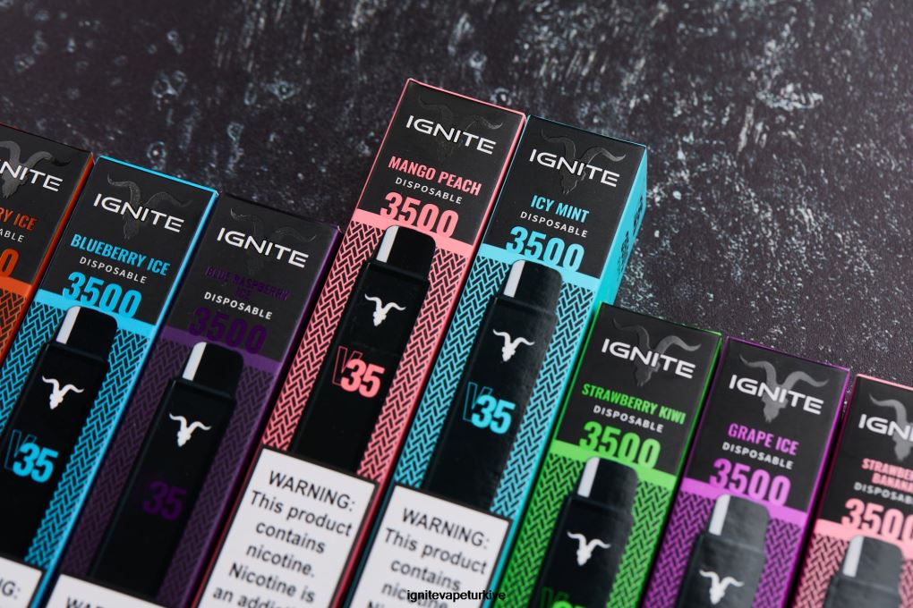 IGNITE V35 vape kalemi 10\'lu paket mango şeftali 6D6D8X124 - IGNITE Vaper