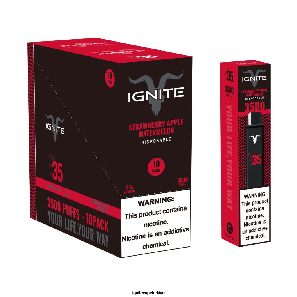 IGNITE V35 vape kalemi 10\'lu paket mango şeftali 6D6D8X124 - IGNITE Vaper