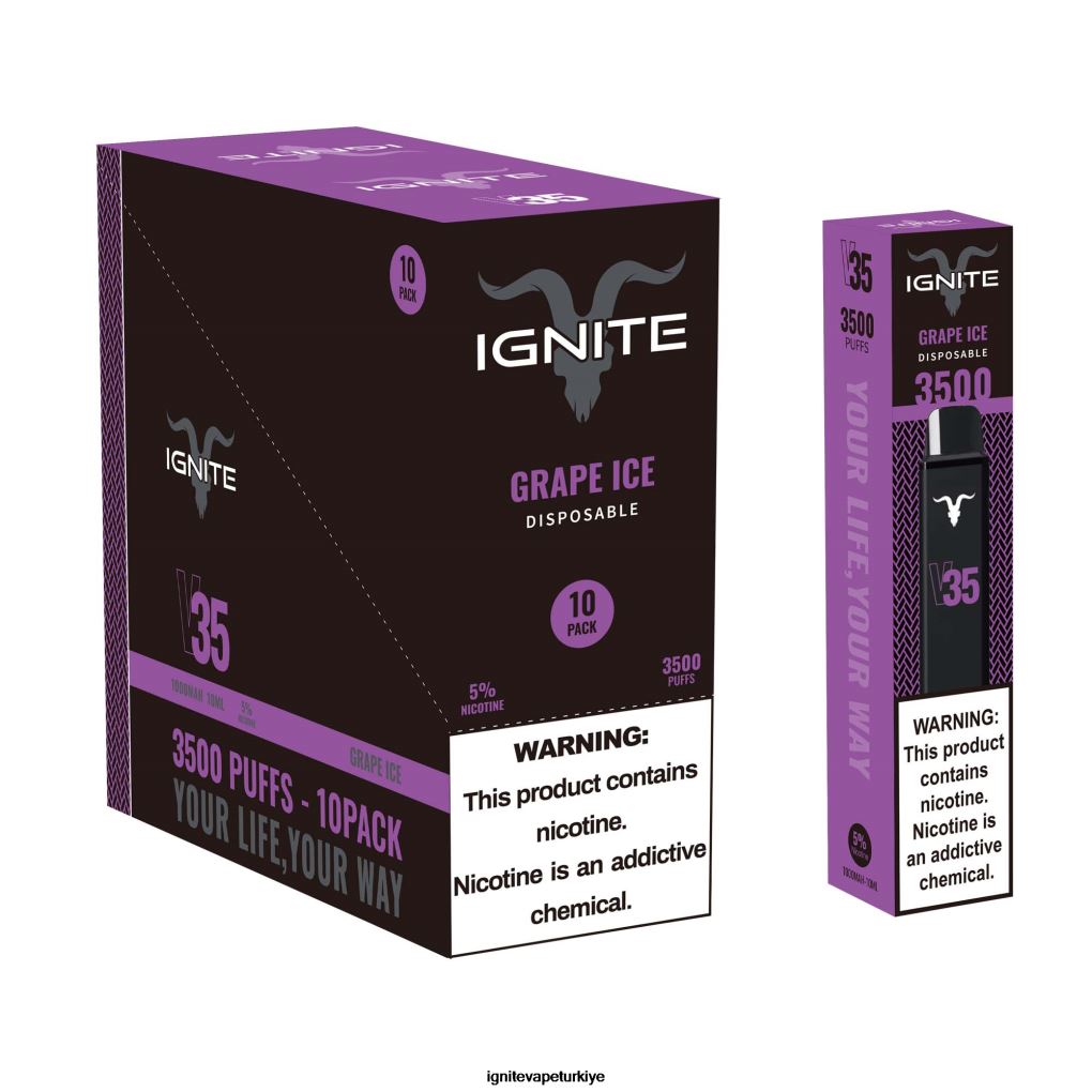IGNITE V35 vape kalemi 10\'lu paket mango şeftali 6D6D8X124 - IGNITE Vaper