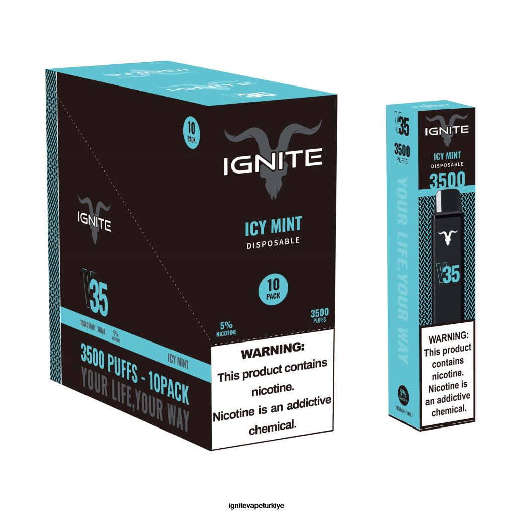 IGNITE V35 vape kalemi 10\'lu paket mango şeftali 6D6D8X124 - IGNITE Vaper