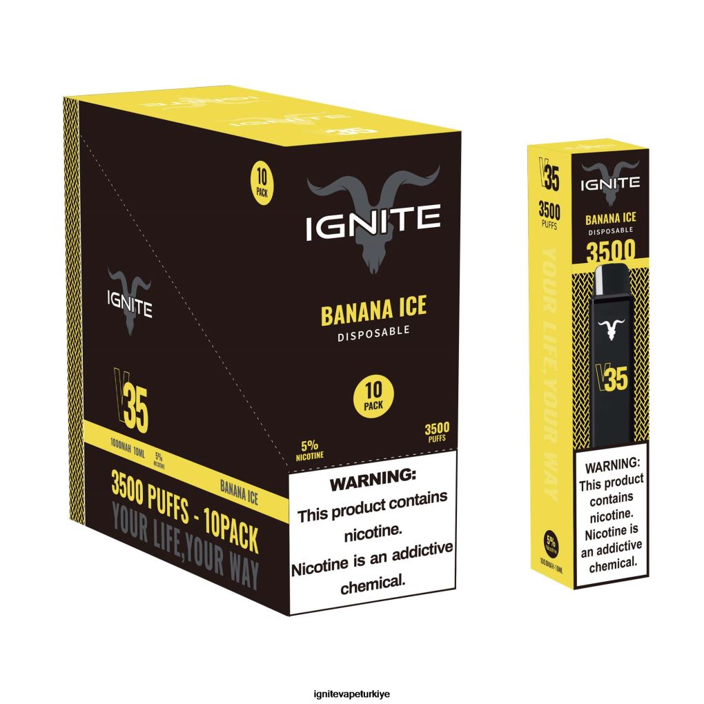 IGNITE V35 vape kalemi 10\'lu paket muzlu buz 6D6D8X16 - IGNITE Vape Türkiye