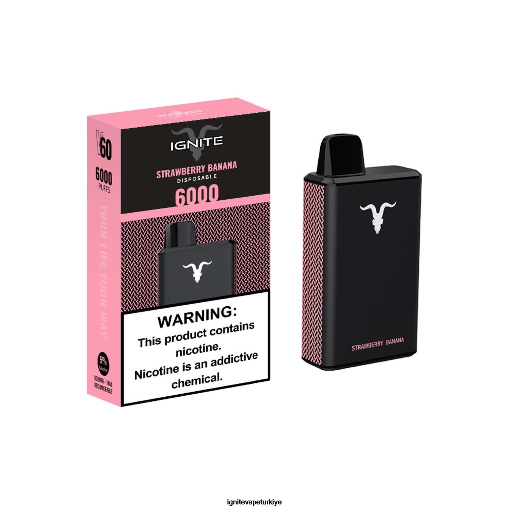 IGNITE V60 elektronik sigara kalemi çilek Muz 6D6D8X38 - IGNITE Puff Türkiye