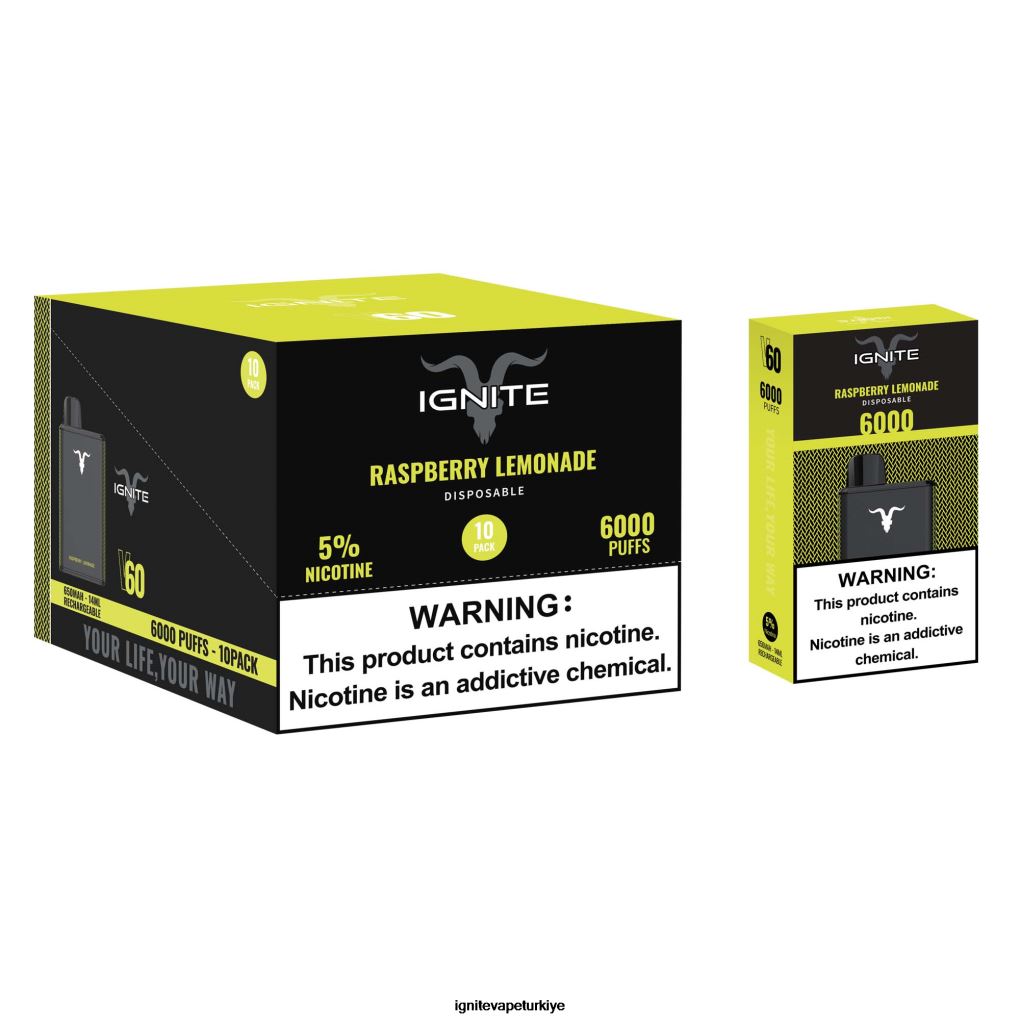 IGNITE V60 vape kalemi 10\'lu paket mango şeftali 6D6D8X21 - IGNITE Puff Price