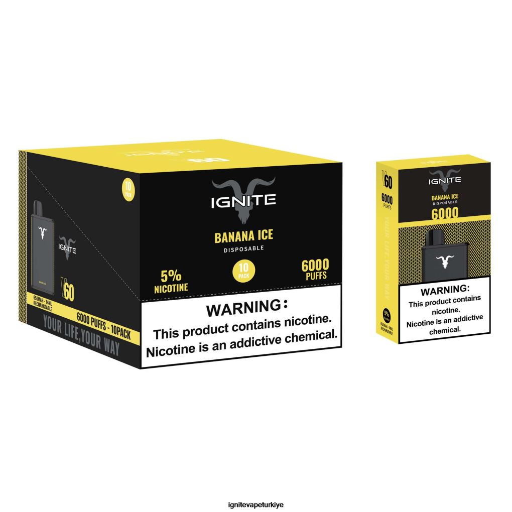 IGNITE V60 vape kalemi 10\'lu paket mavi ahududu buz 6D6D8X15 - IGNITE Pods Review