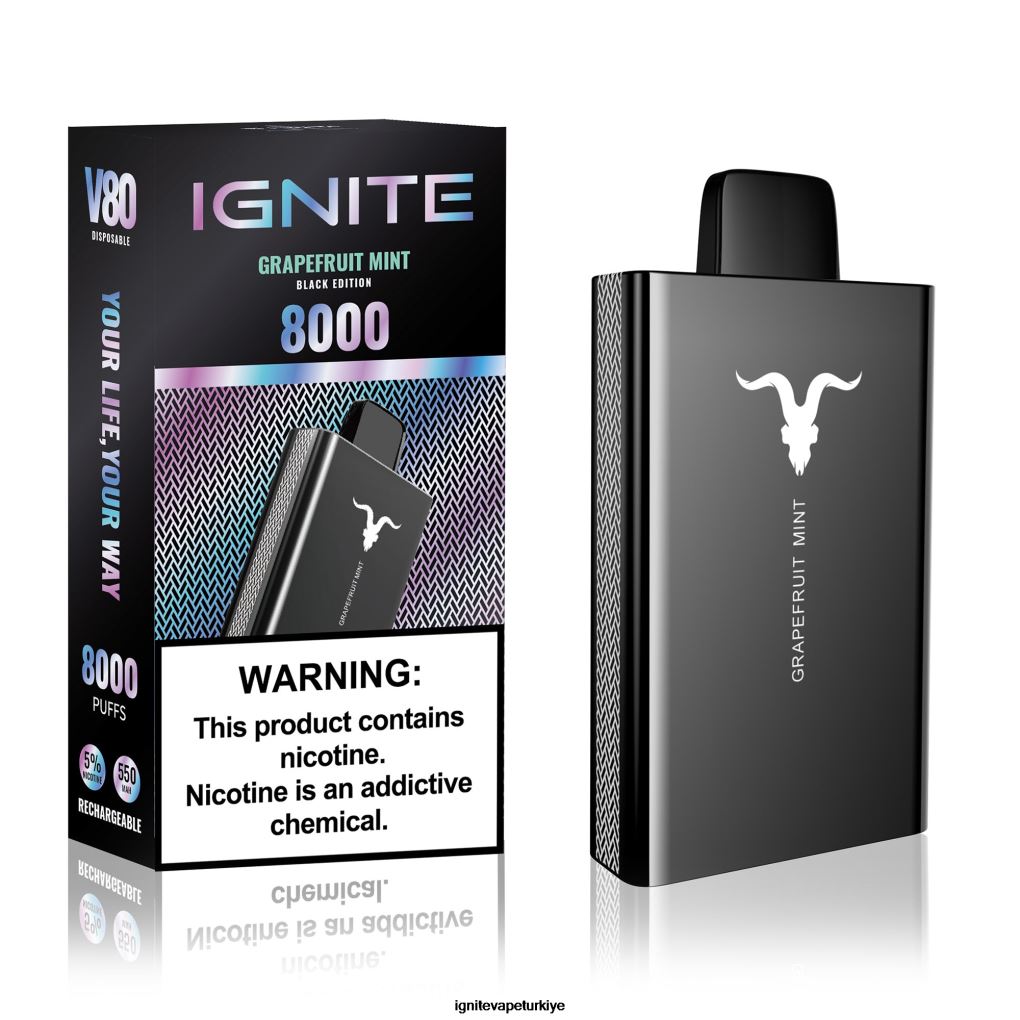 IGNITE V80 elektronik sigara kalemi üzüm buzu 6D6D8X44 - IGNITE Vaper