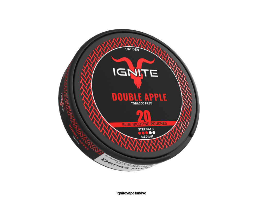 IGNITE nikotin torbalar çift ​​elma 6D6D8X166 - IGNITE Vape Türkiye