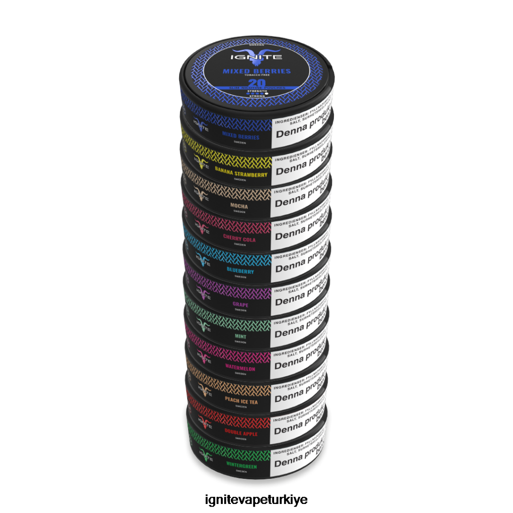 IGNITE nikotin torbalar çift ​​elma 6D6D8X166 - IGNITE Vape Türkiye